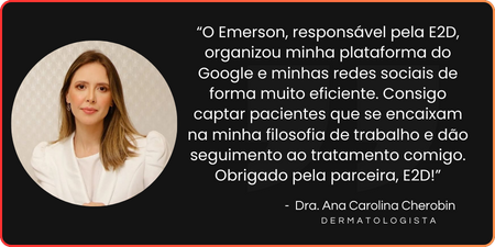 foto de perfil da Dra. Ana Carolina Cherobin, dermatologista em Ouro Branco, Minas Gerais