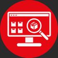 ícone de um computador com uma lupa simbolizando mais visibilidade ao médico através dos anúncios on-line (tráfego Pago)